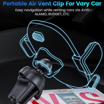 Auto Dashboard Cell Phone Holder with Windshield Mount - Strong Suction Cup - 360° Mobile Phone Holder