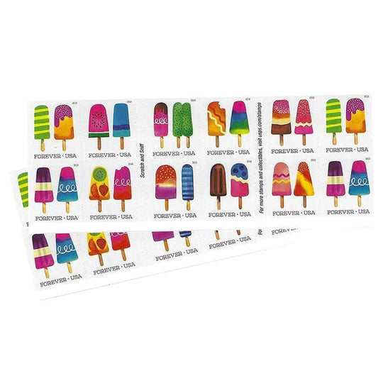 USPS FROZEN TREATS Forever Stamps 2018 - Book of 20 Postage Stamps