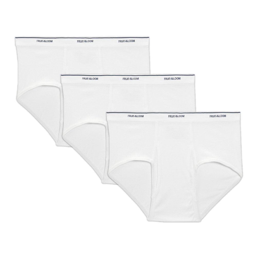 Fruit of the Loom Men'S White Briefs, 9 Pack, Sizes S-XL