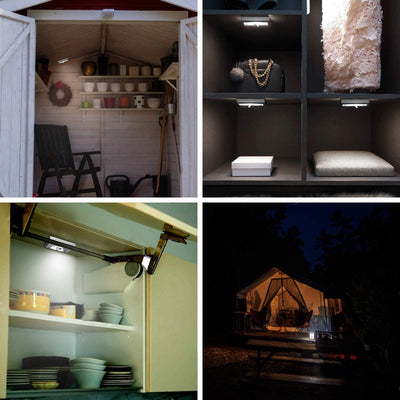 4-Pack Battery Operated Tap Lights, Stick-On Closet Lights for Cabinets