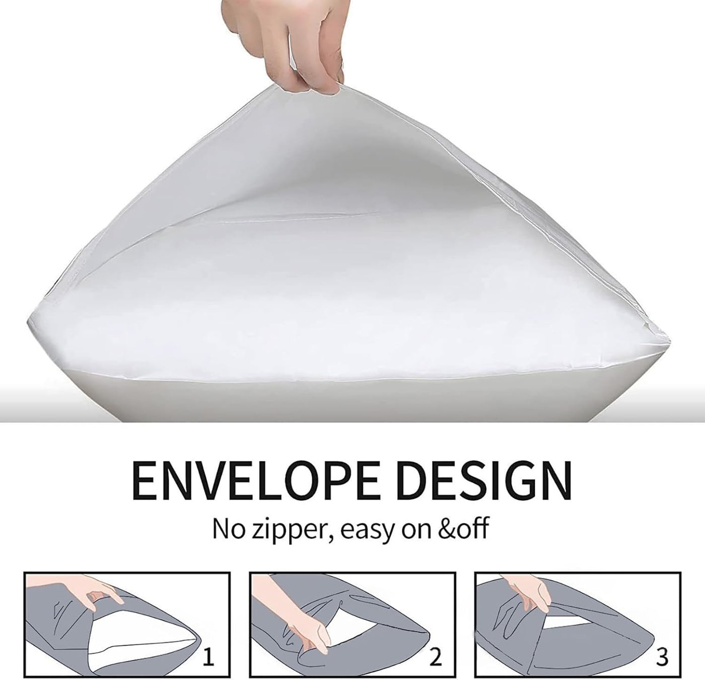 2 Pack Microfiber Queen Pillowcases - Super Soft Envelope Closure - Wrinkle, Fade and Stain Resistant