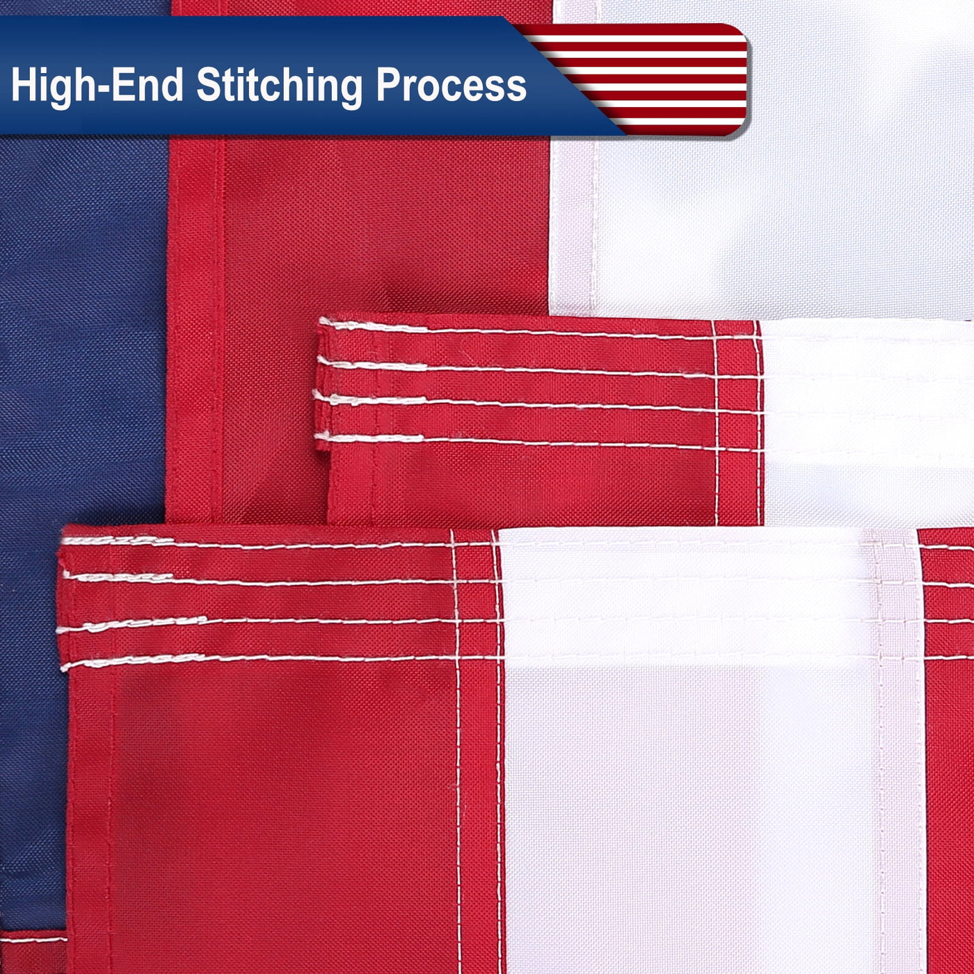 4' x 6' American Flag - Deluxe Embroidered Stars, Sewn Stripes, Brass Grommets