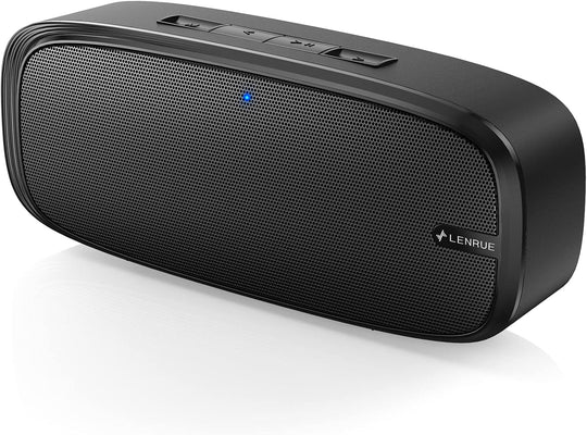 Wireless Portable Bluetooth Speaker with Loud Stereo Sound, Rich Bass, 12-Hour Playtime & Built-in Mic