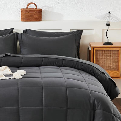 7 Piece Queen Comforter Bed In A Bag Set with Sheets