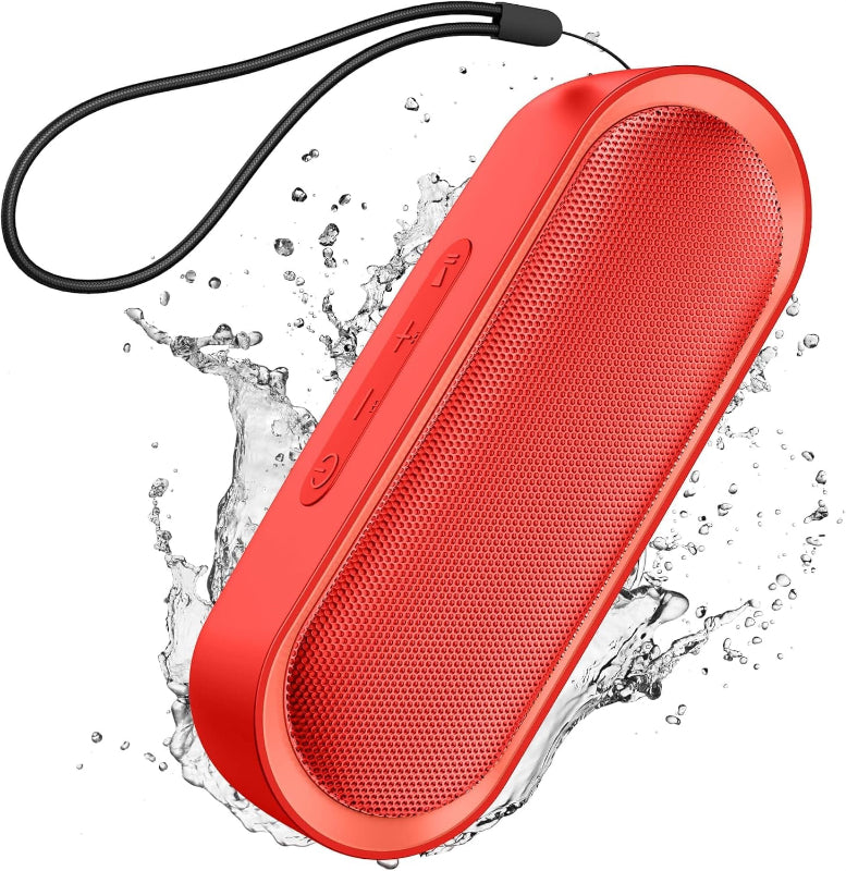 Waterproof Bluetooth Speaker with TWS, 24-Hour Playtime, Stereo Sound