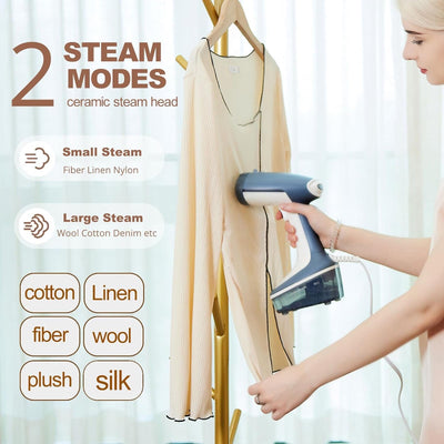 Clothes Steamer with 2 Modes, Fast Heat-Up, 300ml Tank, 25-Minute Steam