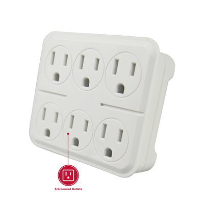 3-Piece Power Strip Set Includes 4-Outlet Strip with 1.5 Ft Cords and 6 & 3-Outlet Wall Blocks