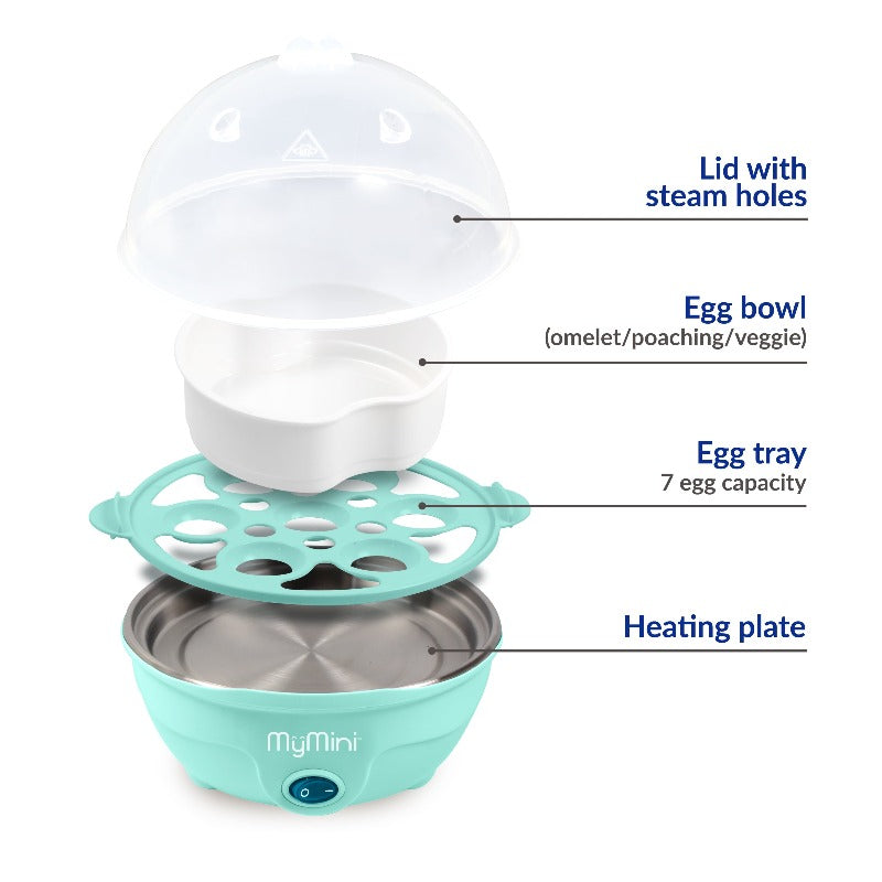 Premium Compact 7-Egg Cooker - Multiple Styles