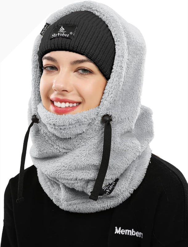 Velvet Balaclava Winter Face Mask, Fleece & Wind-Resistant