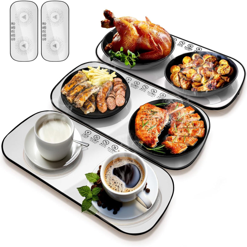 Electric Warming Tray with Fast Heating, Portable Food Warmer for Parties & Buffets