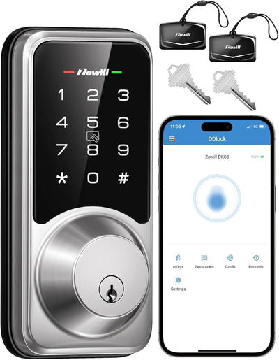 WiFi Smart Lock with Keyless Entry, App Control, Touchscreen Keypad, Auto Lock