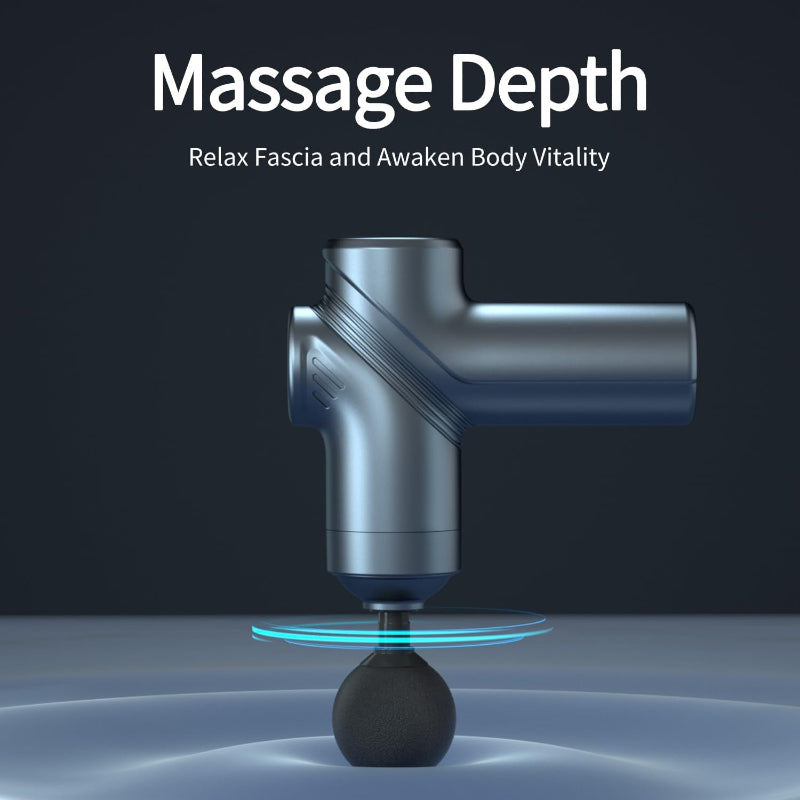 Portable Deep Tissue Massage Gun with Silent Motor and 4 Heads