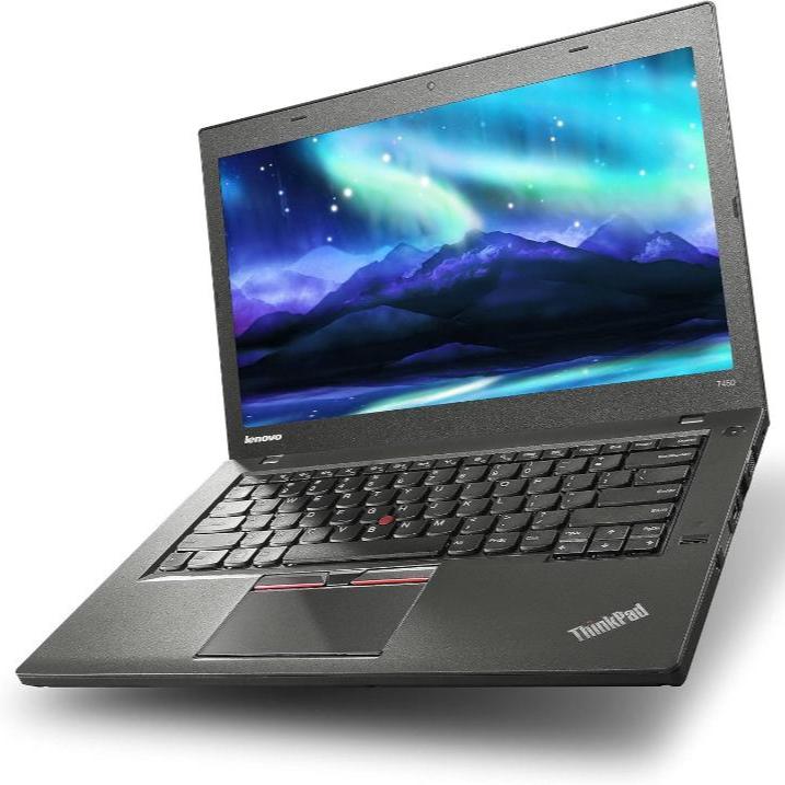 14" Lenovo ThinkPad T450 Laptop, Core i7-5600U 2.6GHz, 8GB Ram, 256GB SSD, Windows 10 Pro 64bit, Webcam (Renewed)