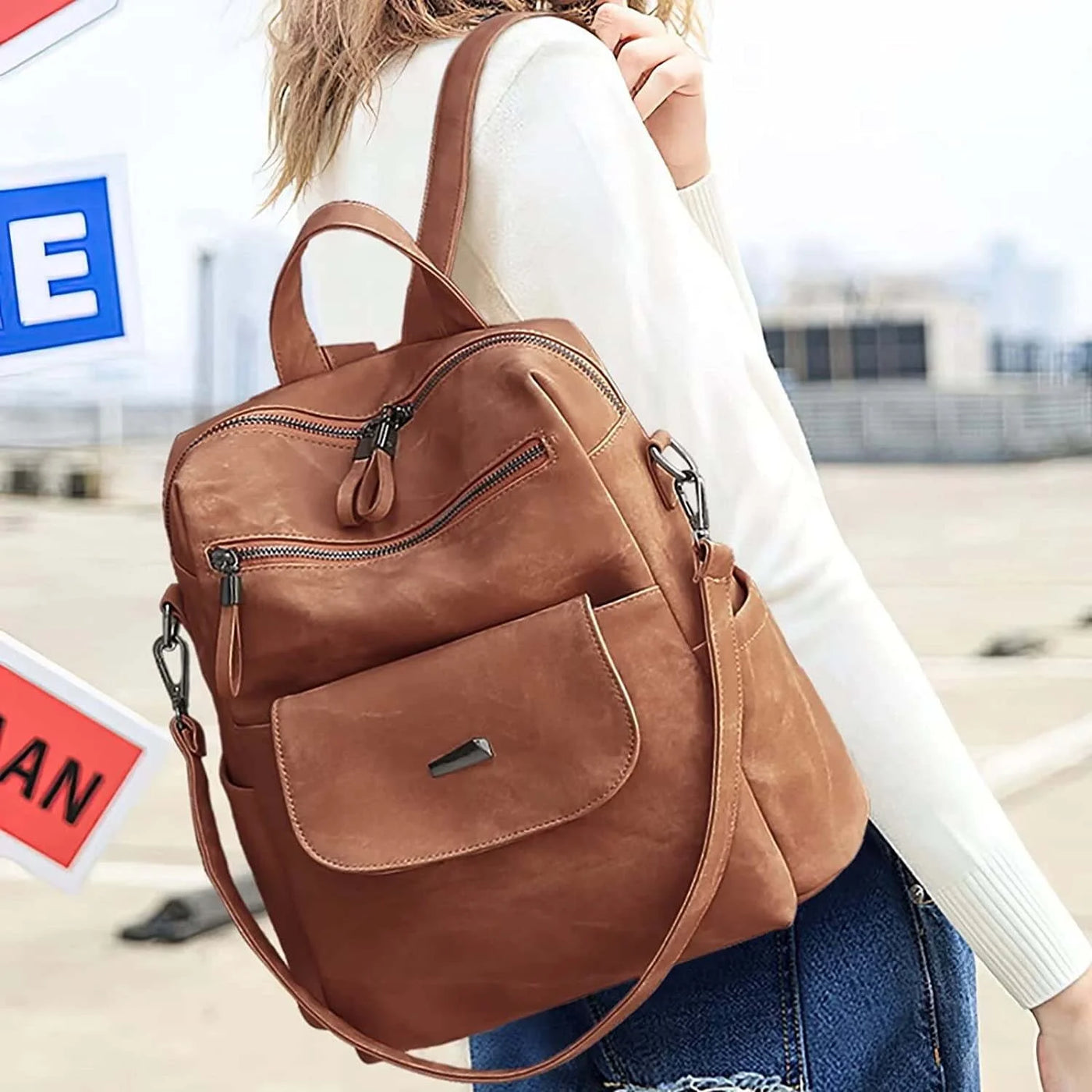 Women's Backpack Purse Leather Travel Backpack