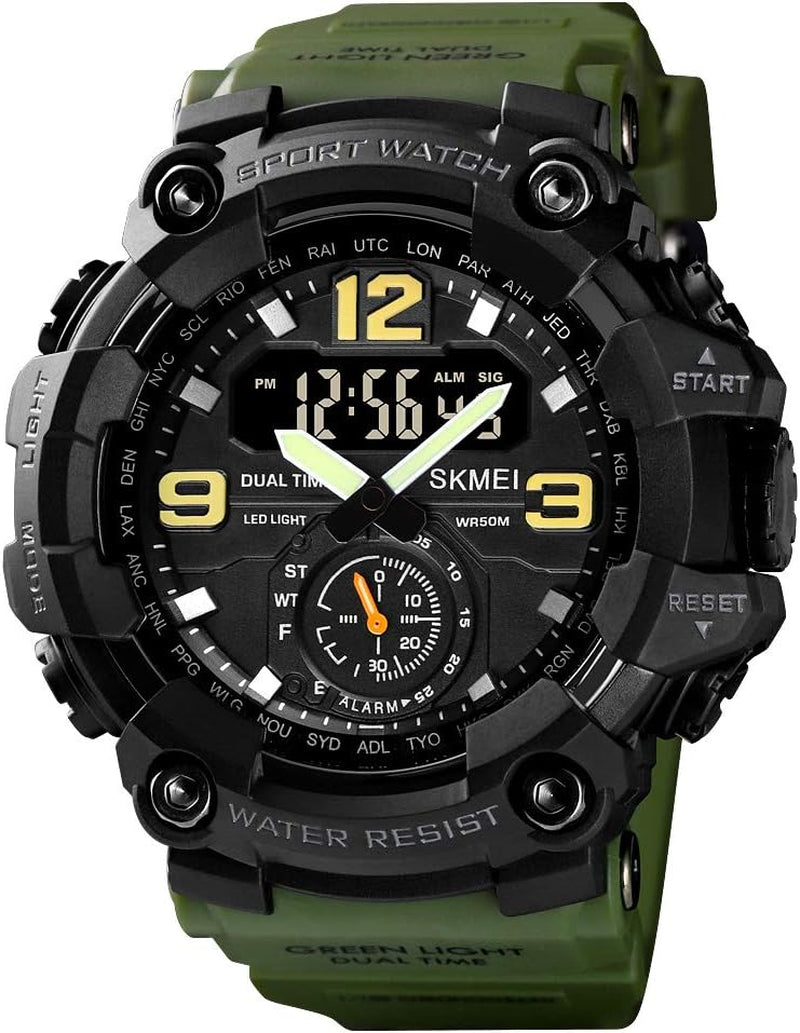 Men's Multifunction Large Face Sports Watch, Waterproof Shockproof Camouflage Series