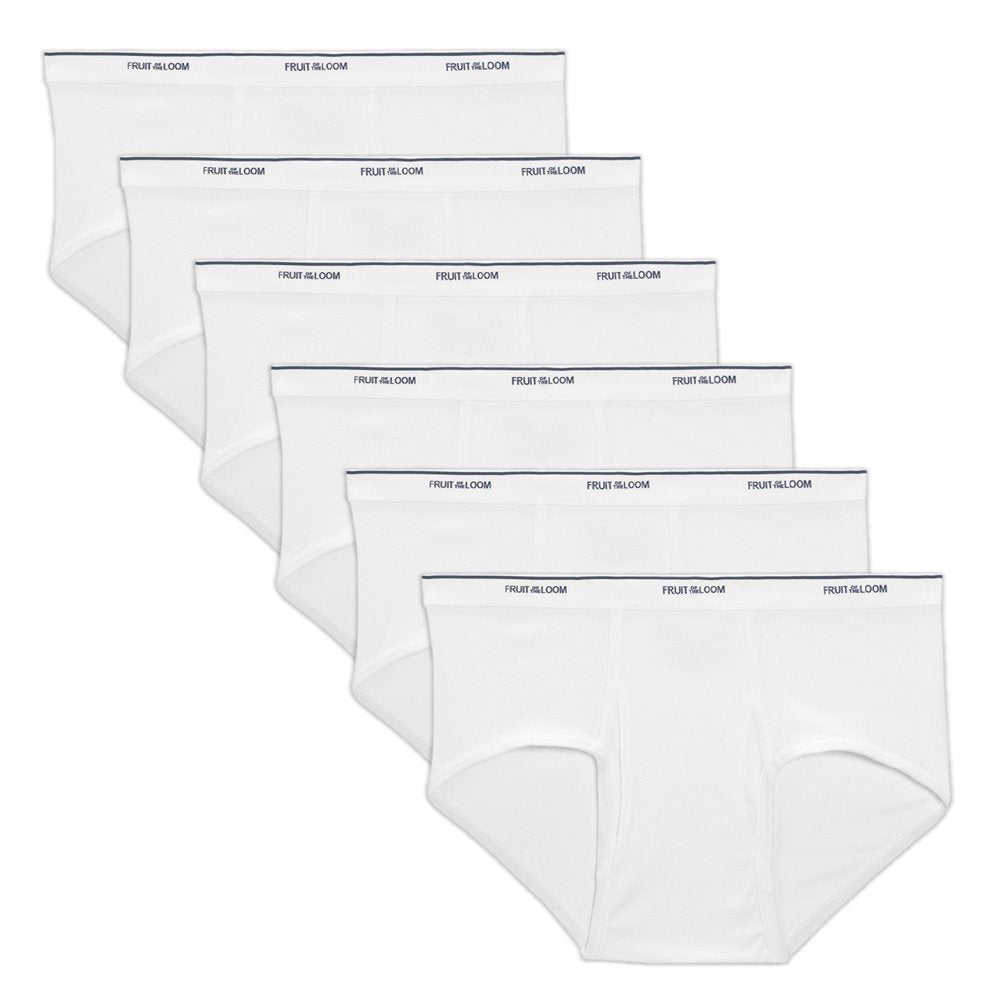 Fruit of the Loom Men'S White Briefs, 9 Pack, Sizes S-XL