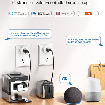 6 Pack Smart Plug - Smart Home Wi-Fi Outlet with Timing and Appointment Function, APP, ETL Listed, GW2001