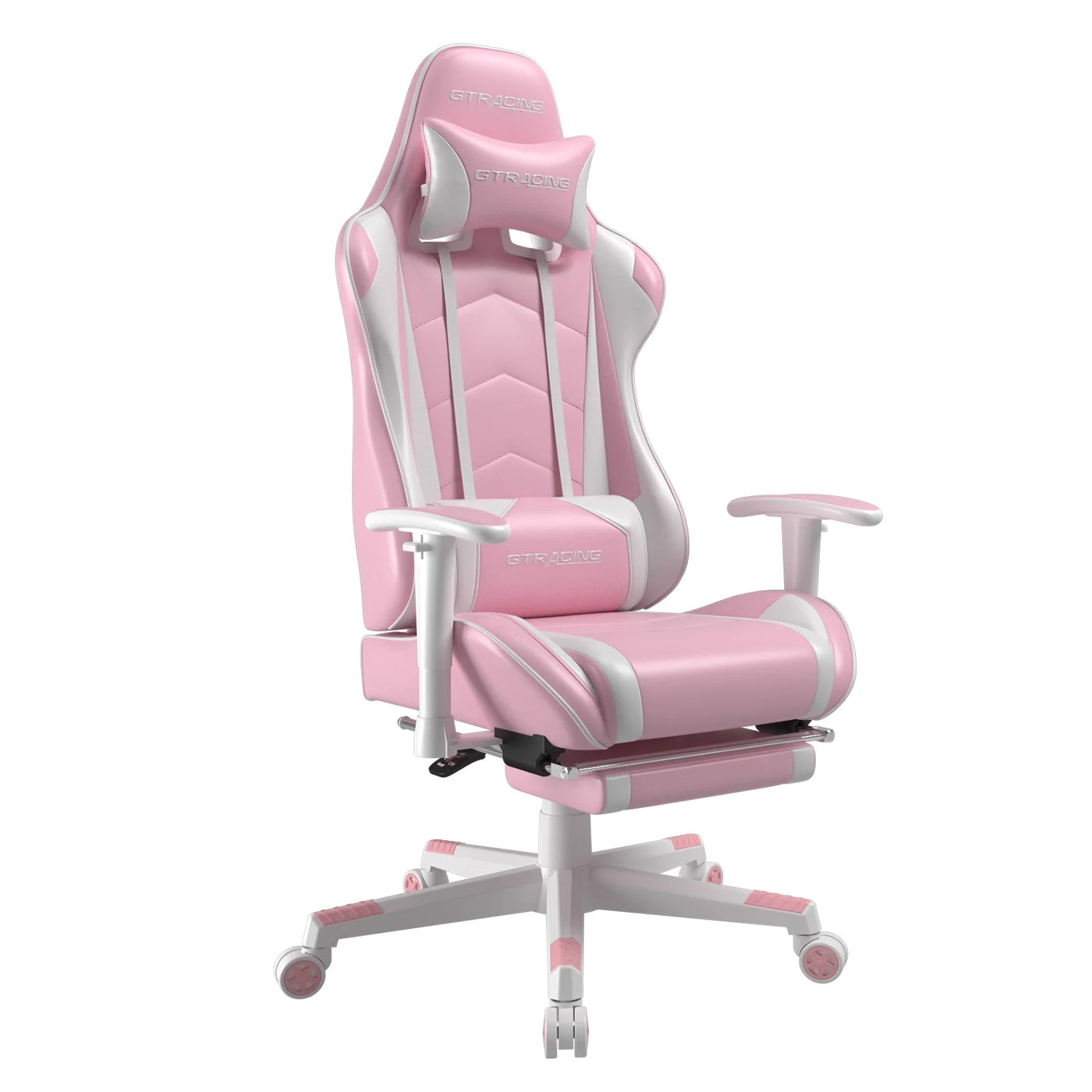 Gaming Office Chair - PU Leather with Footrest & Adjustable Headrest