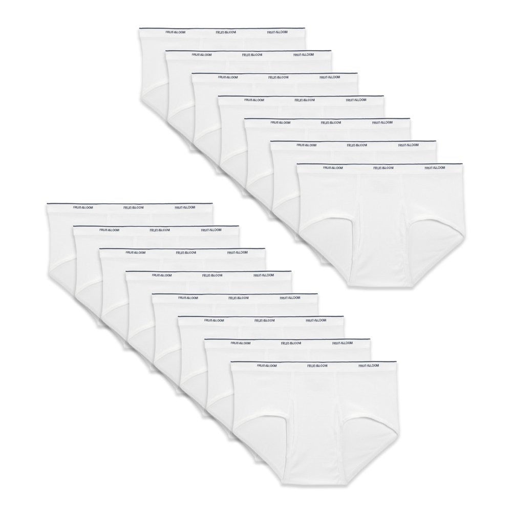 Fruit of the Loom Men'S White Briefs, 9 Pack, Sizes S-XL