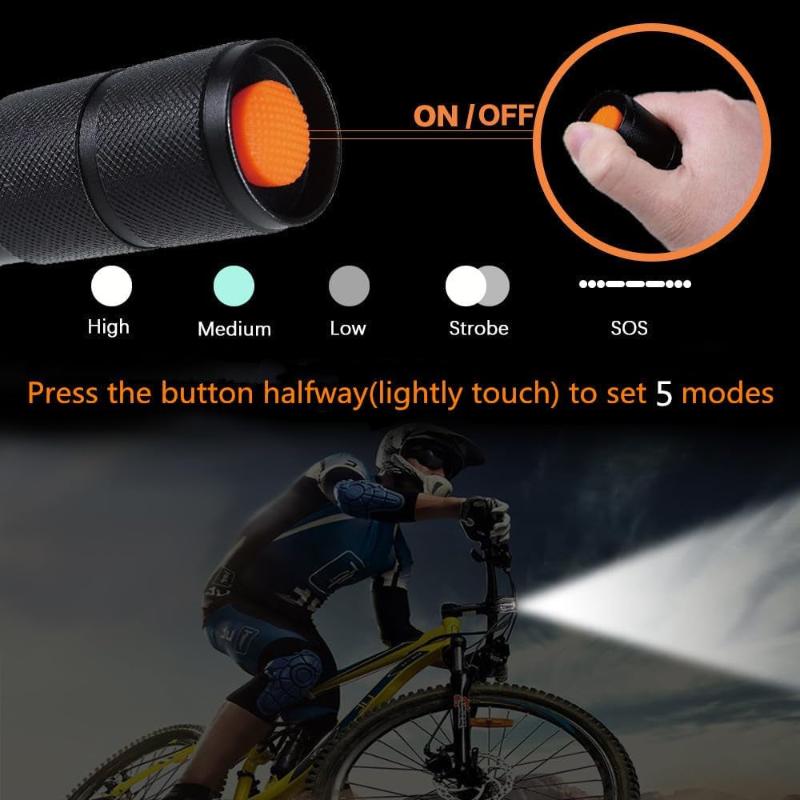 2 Pack Tactical Flashlights Torch, Military Grade High Lumens Led Waterproof Handheld Flashlight