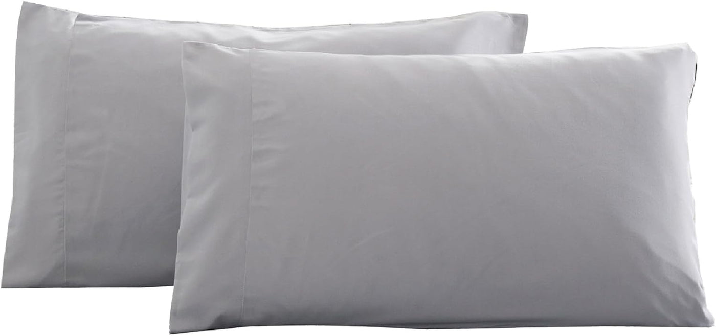 2 Pack Microfiber Queen Pillowcases - Super Soft Envelope Closure - Wrinkle, Fade and Stain Resistant