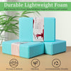  2 Pack Yoga Blocks - Premium EVA Foam, Non-Slip, Lightweight, Durable for Balance & Poses