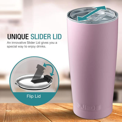 20oz Stainless Steel Tumbler, Vacuum Insulated with Lid and Straw for Hot and Cold Drinks