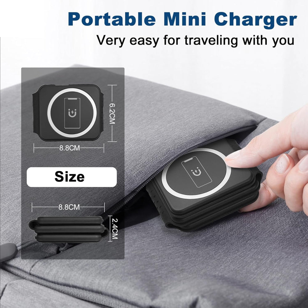 3 in 1 Foldable Magnetic Wireless Charger - Travel Charging Pad Compatible with Apple Products