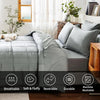 7 Piece Queen Comforter Bed In A Bag Set with Sheets