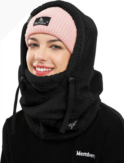 Velvet Balaclava Winter Face Mask, Fleece & Wind-Resistant