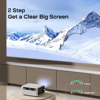 Mini Projector 1080P Supported,4000 Lumens LED 3.0 Outdoor Theater, 60000HRS Lamp Life