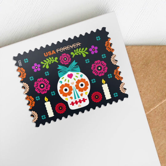 USPS Day of The Dead 2021 Forever Stamps - Sheet of 20 Postage Stamps - Back Ordered