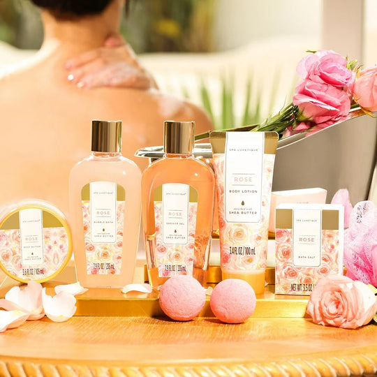  9 Pcs Rose Bath Gift - Spa Gift