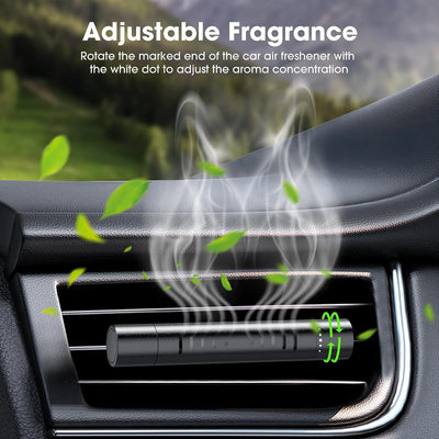 2-Pack Car Air Freshener Vent Clips with 12 Refill Sticks