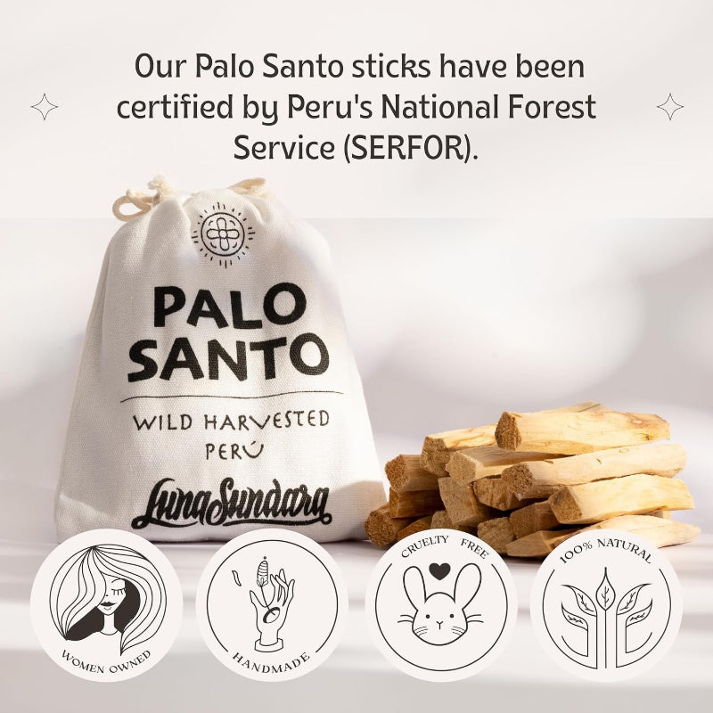 Palo Santo Sticks, Authentic Wild-Harvested Smudge Sticks from Peru