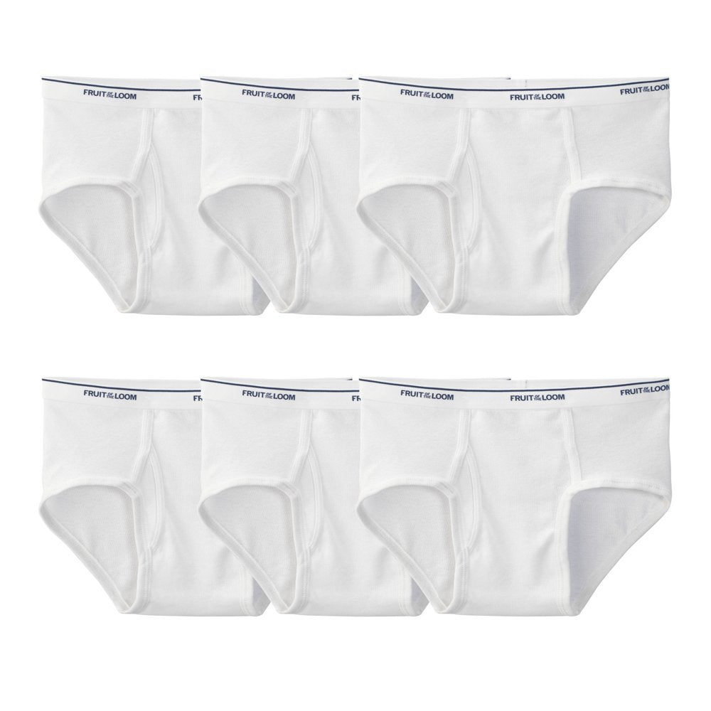 Fruit of the Loom Men'S White Briefs, 9 Pack, Sizes S-XL