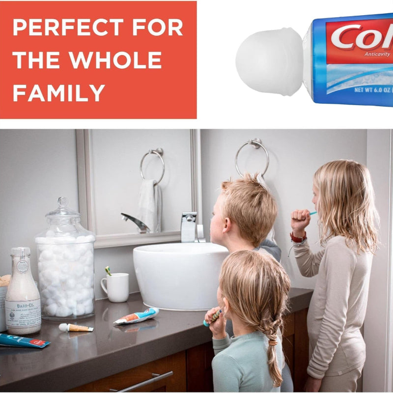  Self-Closing Toothpaste Caps, Silicone Mess-Free Dispenser Lids for Kids and Adults