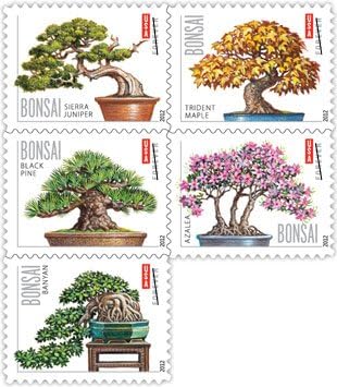 Bonsai Trees USPS First-Class Mail Forever Postage Stamps - Booklet of 20