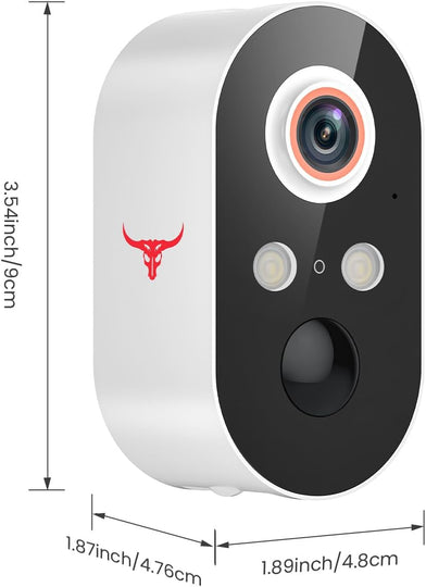1080P Wireless Outdoor Security Cameras – Bullet Surveillance with 2-Way Talk, Low Light Night Vision