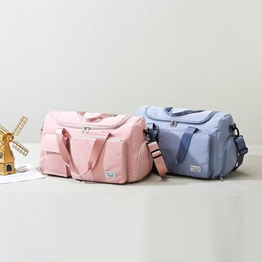 Travel Duffel Tote Bag – Weekender & Overnight Carry-On Bag for Women, Sports & Gym Duffle with Trolley Sleeve