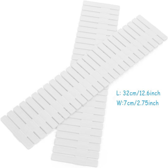 8-Piece Drawer Divider Set – Adjustable Grid Organizer for Socks, Underwear, and Closet Storage