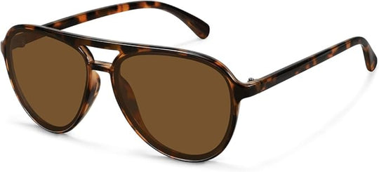 Retro Aviator Sunglasses – Classic Double Bridge Use – Trendy Vintage Style for Men & Women – UV Protection Sun Glasses