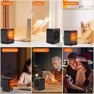 500W Electric Space Heater with 2 Speeds for Indoor Use