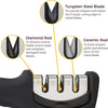 4-in-1 Kitchen Knife Sharpener with 3 Stages and Cut-Resistant Glove