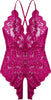 Women's One Piece Lingerie - Sexy Teddy V Neck Lace Bodysuit