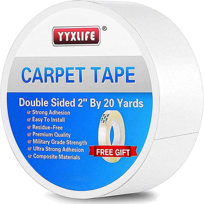 Double Sided Removable Rug Tape - Carpet Adhesive for Hardwood Floors