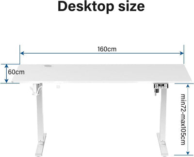 Modern Design 55 Inch Electric Standing Desk with Adjustable Height Sit & Stand