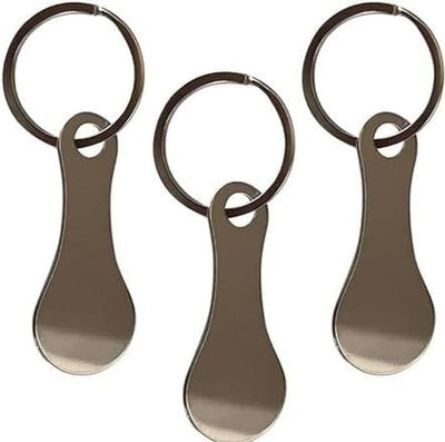 3 Pack Aluminum Alloy Shopping Cart Token Key Rings