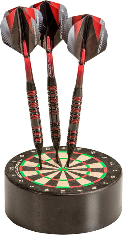 3" Self Healing Sisal Dartboard - Official Mini Replica - Store Your Darts Anywhere - Darts Not Included, Black