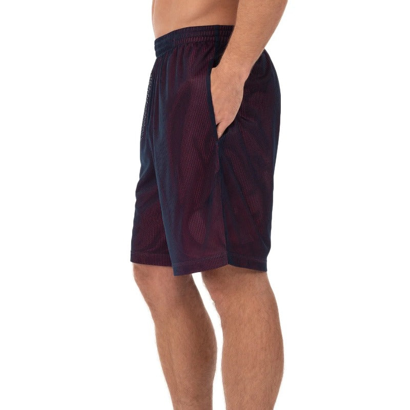 2 Pack Men's 8" Active Grid Mesh Drawstring Shorts